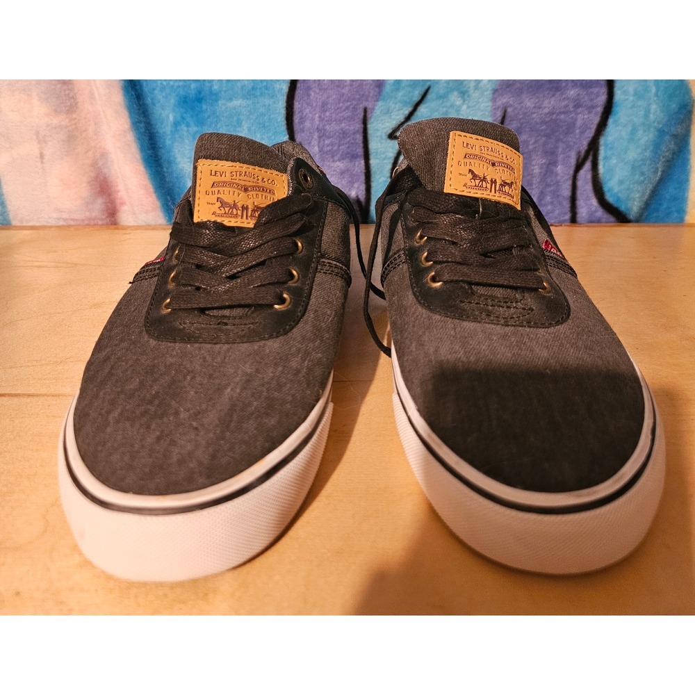 Levis Mens 51820001A Low Top Sneakers Charcoal Grey Black Size 10